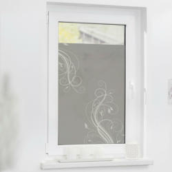 LICHTBLICK Fensterfolie Floral grau weiß B/L: ca. 50x50 cm