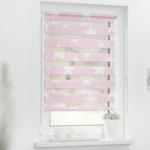 POCO Einrichtungsmarkt Saarlouis Doppelrollo Duo Sterne rosa B/T: ca. 45x150 cm