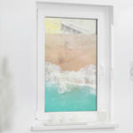 POCO Einrichtungsmarkt Kiel LICHTBLICK Fensterfolie Strand türkis beige B/L: ca. 50x50 cm