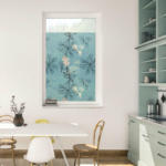 POCO LICHTBLICK Fensterfolie Floral blau B/L: ca. 50x50 cm