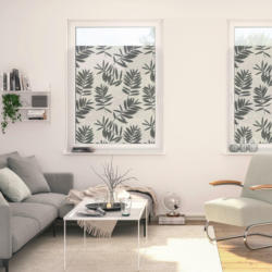 LICHTBLICK Fensterfolie Blätter schwarz B/L: ca. 50x100 cm