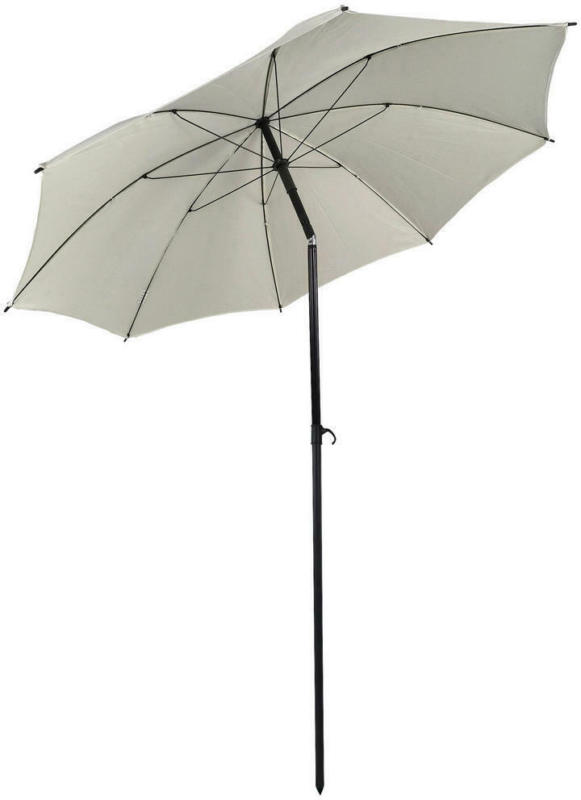 VCM Balkon-Sonnenschirm beige Stahl H/D: ca. 270x160 cm