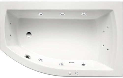 Whirlpool Ottofond Ebony Mod. A System Komfort 170x98 cm weiß