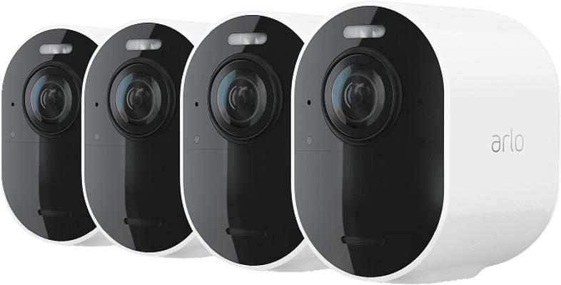 Arlo Überwachungskamera Arlo Ultra V2, 4er Set: 4x Kamera + 1x SmartHub, 4K UHD, Kabellos