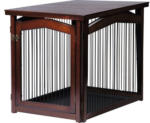 Hornbach Haustierbox ausklappbar mit Tischfläche und Absperrung 101x71x80 cm braun