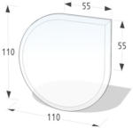 Hornbach Funkenschutzplatte Lienbacher Glas 110x110 cm mit Fase