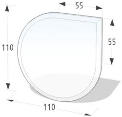 Funkenschutzplatte Lienbacher Glas 110x110 cm mit Fase