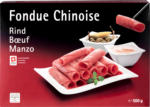 Denner Fondue chinoise, Carne di manzo arrotolata, su un vassoio, 500 g - al 12.12.2022