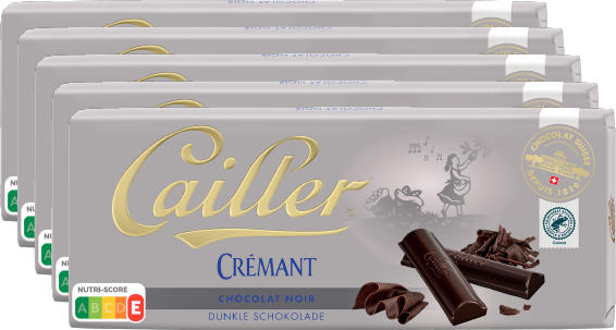 Tablette de chocolat barres chocolatées CAILLER : les 5 barres