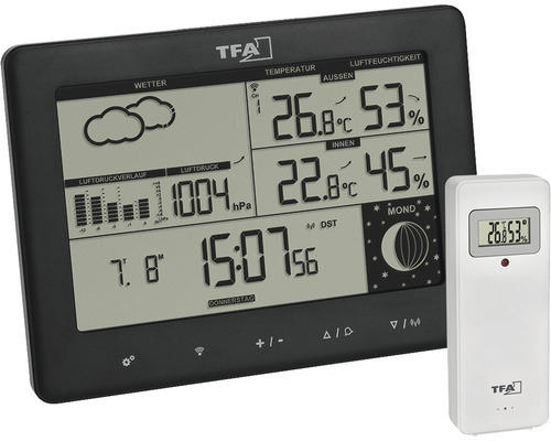 Funk-Wetterstation ELEMENTS TFA schwarz