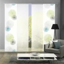 Flächenvorhang Rawlins, 4-Tlg. in Grün blickdicht