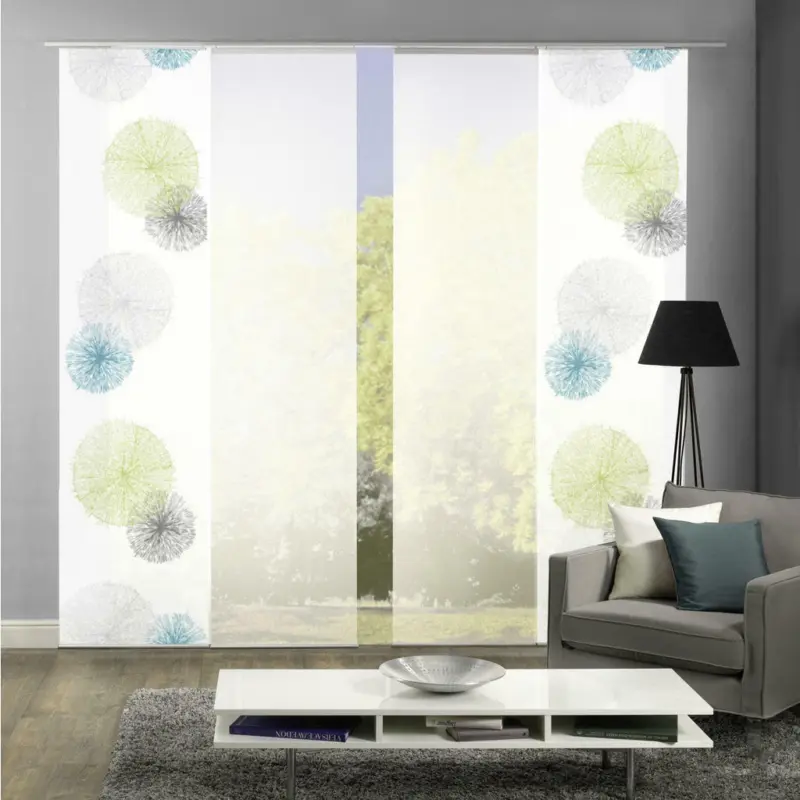 Flächenvorhang Rawlins, 4-Tlg. in Grün blickdicht