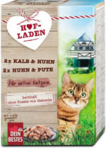 dm drogerie markt Dein Bestes Hofladen Katzenfutter Kalb & Huhn + Huhn & Pute