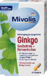 Mivolis Ginkgo Gedächtnis + Konzentration Kapseln