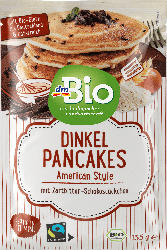 dmBio Dinkel Pancakes American Style mit Zartbitter-Schokostückchen
