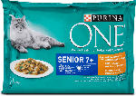 dm drogerie markt PURINA ONE Senior 7+ Katzenfutter Huhn und grüne Bohnen in Sauce