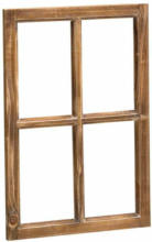 Fenêtre de déco WINDOW, bois, brun