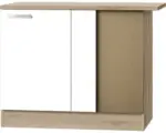 Hornbach Eckunterschrank Optifit Zamora weiß 100x84,8x60 cm mit Drehtür
