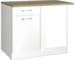 Hornbach Eckunterschrank Held Möbel Mailand weiß 110x85x60 cm mit Drehtüre