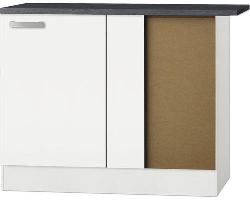 Eckunterschrank Optifit Oslo weiß 100x84,8x60 cm mit Drehtür