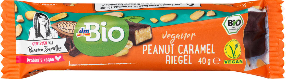 dmBio veganer Peanut Caramel Riegel