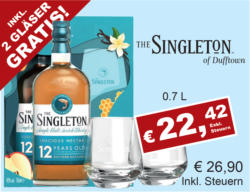 Singleton Whisky 12y. + 2 Gläser Gratis