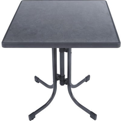 Gartentisch mit Sevelit Tischplatte 70 x 70 x 72 cm klappbar schiefer