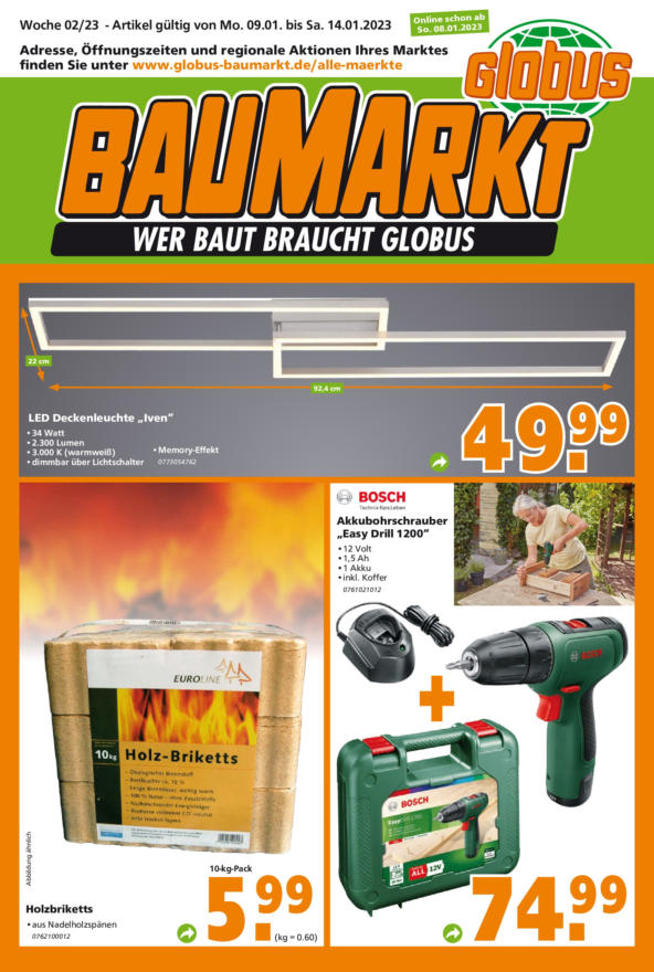 Globus Baumarkt ⭐ Alle Prospekte in Regensburg online Handelsangebote