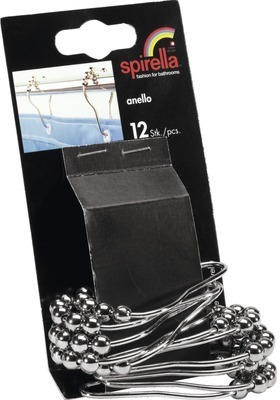 Duschvorhangring Spirella Anello 12er Pack chrom