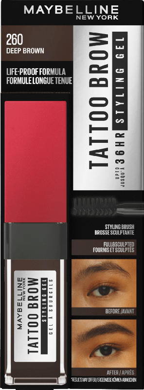 Maybelline New York Augenbrauengel Tattoo Brow 36H Nr. 260 Deep Brown