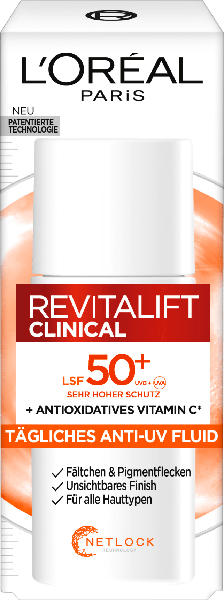 L'ORÉAL PARIS Gesichtsfluid Revitalift Clinical Vitamin C, LSF 50+