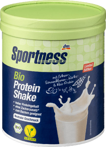 Sportness Bio Protein Shake vegan, neutraler Geschmack