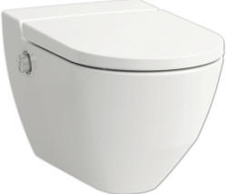 Dusch-WC Komplettanlage Laufen Cleanet Navia H8206017570001 spülrandlos Abgang waagrecht weiß matt mit Beschichtung ohne WC-Sitz