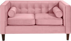 Zweisitzer-Sofa in Velours Rosa