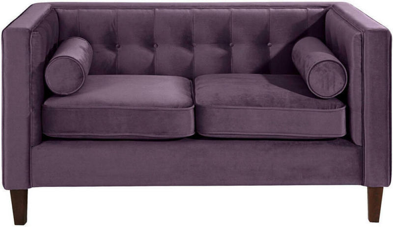 Zweisitzer-Sofa in Velours Lila