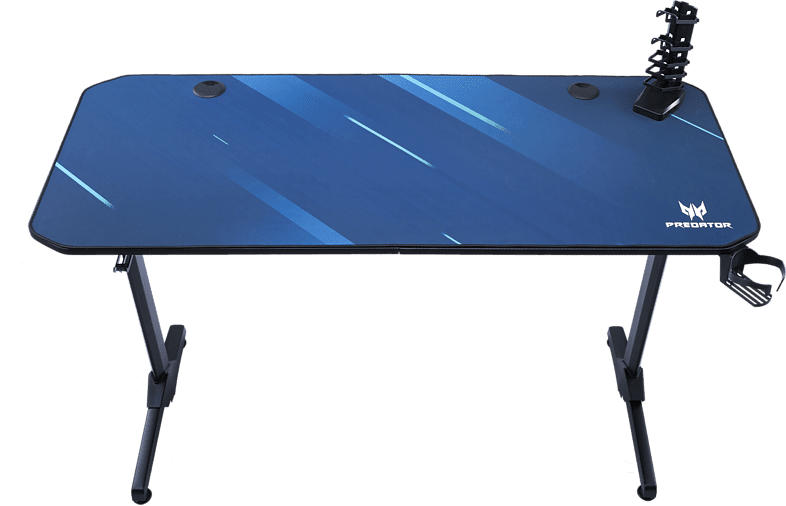 Acer Predator Essential Gaming Tisch, Z-Form, RGB LED, 150kg Belastbarkeit, Schwarz/Blau
