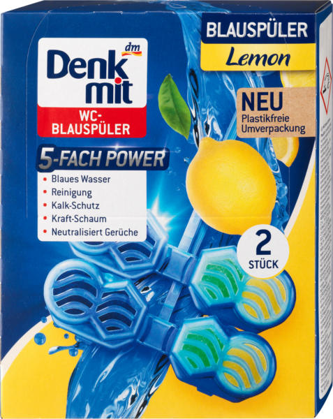 Denkmit WC-Reiniger Duftstein Blauspüler Lemon