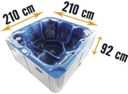 Aufstellbarer Whirlpool Sanotechnik Oasis Maxi 210x210 cm blau