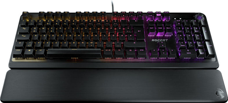 Roccat Gaming Tastatur Pyro, Mechanisch, RGB, TTC RED, USB, DE, Schwarz