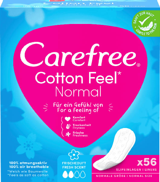 Carefree Slipeinlagen Cotton Feel Normal mit Frischeduft