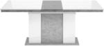 Möbelix Esstsch Ausziehbar Pegase 158-200x92 cm Weiß/Grau