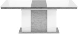 Esstsch Ausziehbar Pegase 158-200x92 cm Weiß/Grau