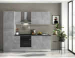 Möbelix Einbauküche Küchenblock Möbelix Gardena B: 255 cm Grau