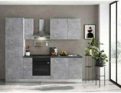 Einbauküche Küchenblock Möbelix Gardena B: 255 cm Grau