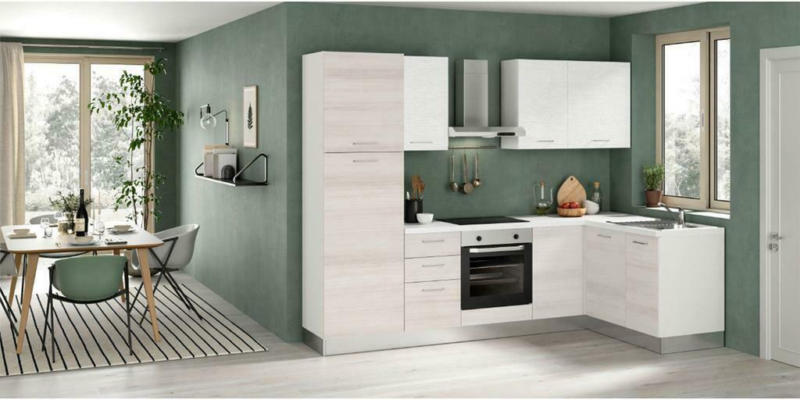 Einbauküche Eckküche Möbelix Calliope Mit Kühlschrank 270x165 cm