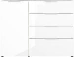 Möbelix Sideboard mit Glas B: 134 cm Gw-Oakland Weiß
