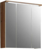 Möbelix Spiegelschrank Spalt mit Led 3-Türig BxHxT: 70x74x20 cm