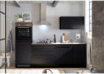Möbelix Küchenzeile Jazz 6 ohne Geräte 260 cm Schwarz