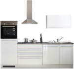 Möbelix Küchenzeile Jazz 6 mit Geräten 260 cm Weiß