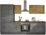 Möbelix Küchenzeile Adana mit Geräten 310 cm Eiche/Anthrazit